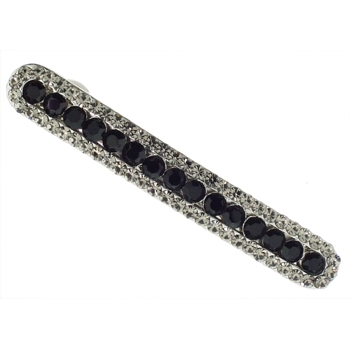Karen Marie - Austrian Crystal Barrette - Smoke (1)