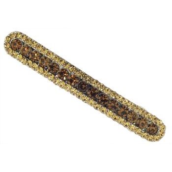 Karen Marie - Austrian Crystal Barrette - Amber Gold (1)