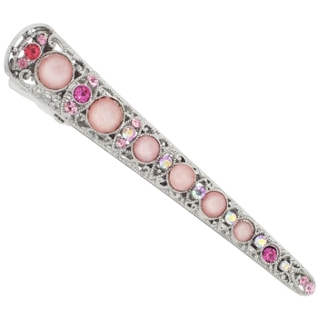 Karen Marie - Crystal & Moonstone Inspired Filigree Jaw - Rose (1)