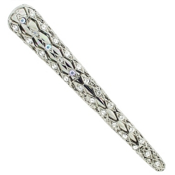 Karen Marie - Argyle Crystal Jaw - White (1)