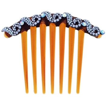 Karen Marie - Whimsical Swirl French Comb - Light Sapphire (1)