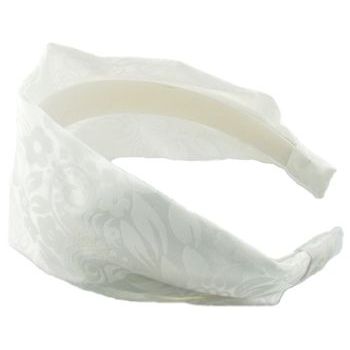 Karen Marie - Brocade Scarf Headband (1) - Ivory