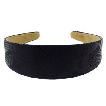 Karen Marie - Snake Skin Inspired Headband - Black (1)