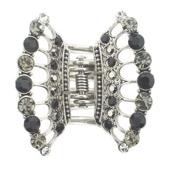Karen Marie - Crown Jaw Clip - Black (1)