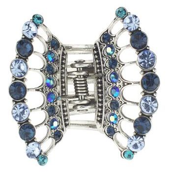 Karen Marie - Crown Jaw Clip - Blue (1)