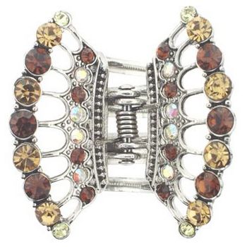 Karen Marie - Crown Jaw Clip - Golden Topaz (1)