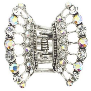 Karen Marie - Crown Jaw Clip - White (1)