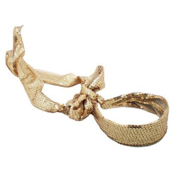 Karen Marie - Sequin Sash Headband - Gold (1)