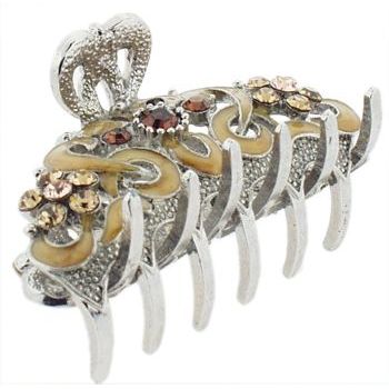 Karen Marie - Enamel & Crystal Jaw - Golden Caramel (1)