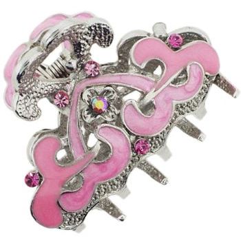 Karen Marie - Mini Enamel & Crystal Jaw Clip - Shades of Pink (1)