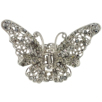 Karen Marie - Lace Inspired Crystal Butterfly Claw - Smoke (1)