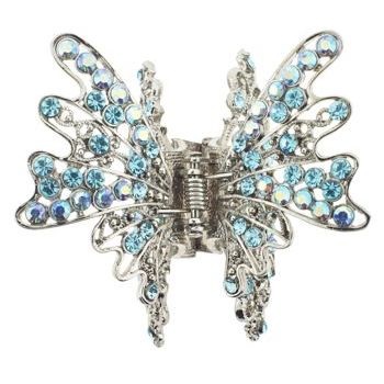Karen Marie - Crystal Lace Butterfly Jaw - Aqua (1)