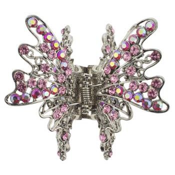 Karen Marie - Crystal Lace Butterfly Jaw - Rose (1)