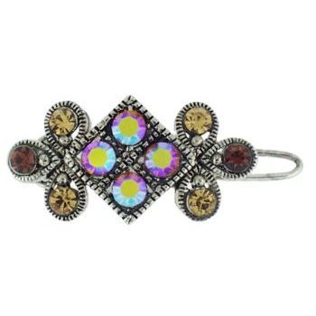 Karen Marie - Mini Crystal Barrette - Gold (1)