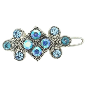 Karen Marie - Mini Crystal Barrette - Blue (1)