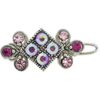 Karen Marie - Mini Crystal Barrette - Pink (1)