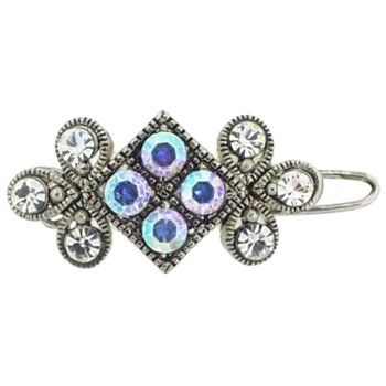 Karen Marie - Mini Crystal Barrette - White (1)