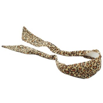 Karen Marie - Chiffon Cheetah Print Short Sash Headband - Orange Spots (1)