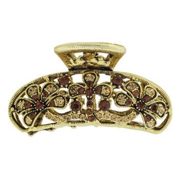 Karen Marie - Triple Daisy Inspired Claw - Gold/Gold (1)