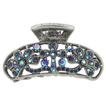 Karen Marie - Triple Daisy Inspired Claw - Saphire (1)