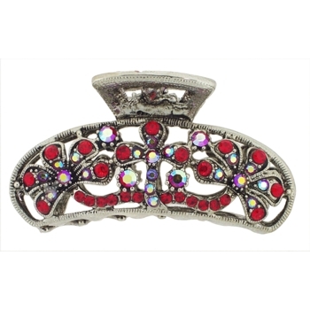 Karen Marie - Triple Daisy Inspired Claw - Red (1)