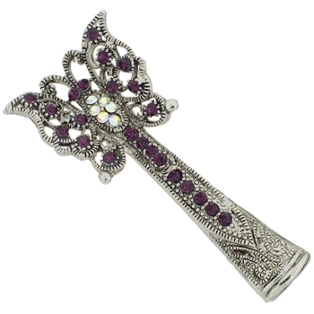 Karen Marie - Small Butterfly Filigree Jaw - Amethyst (1)