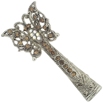 Karen Marie - Small Butterfly Filigree Jaw - Gold (1)