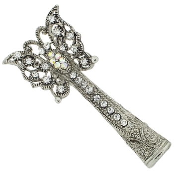 Karen Marie - Small Butterfly Filigree Jaw - White (1)