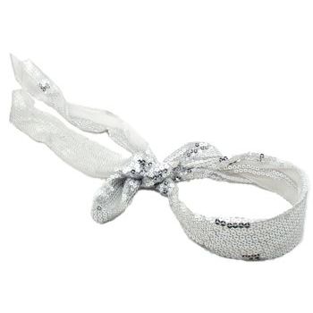 Karen Marie - Sequin Sash Headband - Silver (1)