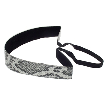 HB HairJewels - Lucy Collection - Faux Snake Skin Bandeau - Silver