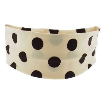 Karen Marie - Polka Dot Bandeau - Cream w/ Chocolate Dots (1)