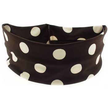 Karen Marie - Polka Dot Bandeau - Chocolate w/ Cream Dots (1)