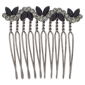 Karen Marie - Crystal Tulip Wave Comb - Smoke (1)