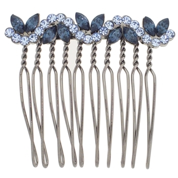 Karen Marie - Crystal Tulip Wave Comb - Sapphire (1)