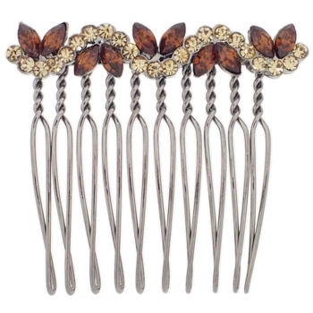 Karen Marie - Crystal Tulip Wave Comb - Topaz (1)