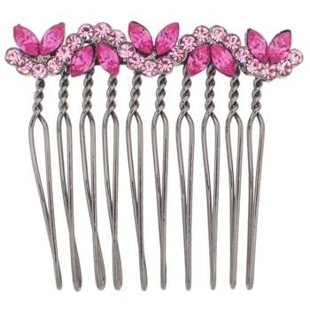 Karen Marie - Crystal Tulip Wave Comb - Rose (1)