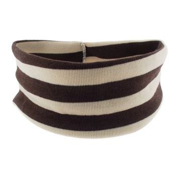 Karen Marie - Wide Stripe Bandeau - Chocolate & Vanilla (1)