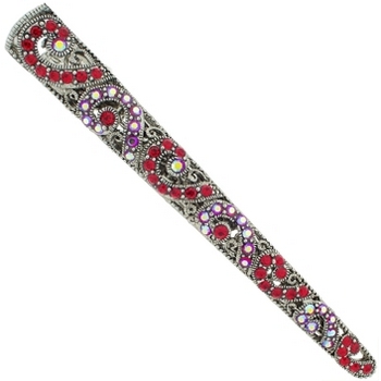 Karen Marie - Crystal Curlicue Jaw - Garnet (1)