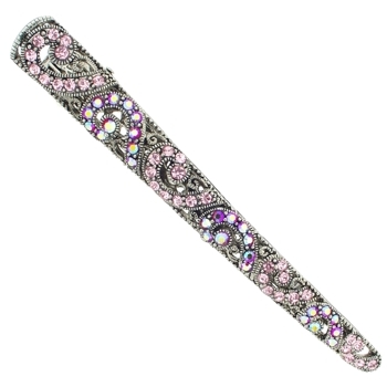 Karen Marie - Crystal Curlicue Jaw - Rose (1)