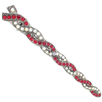 Karen Marie - Crystal Twist Jaw Clip - Red (1)
