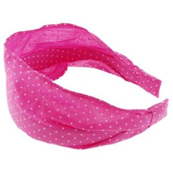 Karen Marie - Dotted Swiss Cotton Headband - Fuschsia (1)