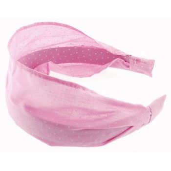 Karen Marie - Dotted Swiss Cotton Headband - Pastel Pink (1)