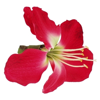 Karin's Garden - Amaryllis Barrette Hair Clip - Ruby Red (1)