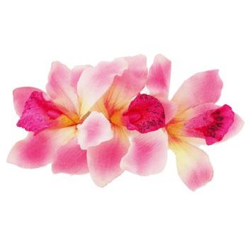 Karin's Garden - Mini Vanda Orchid Barrette - Pink (1)