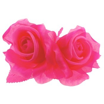 Karin's Garden - Silk Rosebuds Barrette - Fuchsia (1)