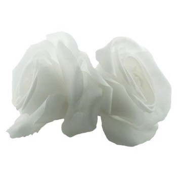 Karin's Garden - Silk Rosebuds Barrette - White (1)