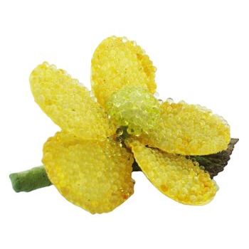 Karin's Garden - Beaded Daisy Pin - Yellow (1)