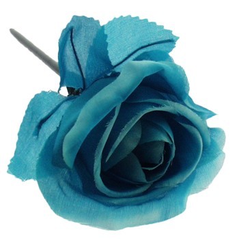 Karin's Garden - Silk Rosebud Chopstick - Turquoise (1)