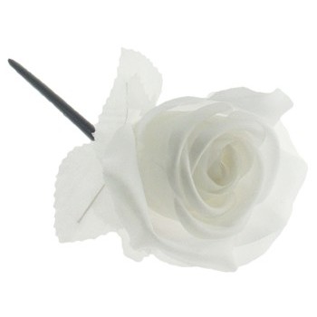 Karin's Garden - Silk Rosebud Chopstick - White (1)