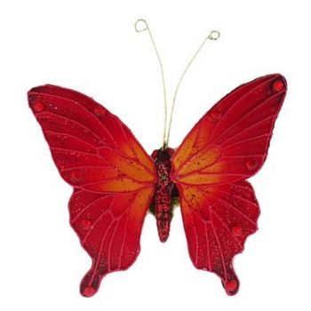 Karin's Garden - Butterfly - Salon Hair Clip - Red (1)